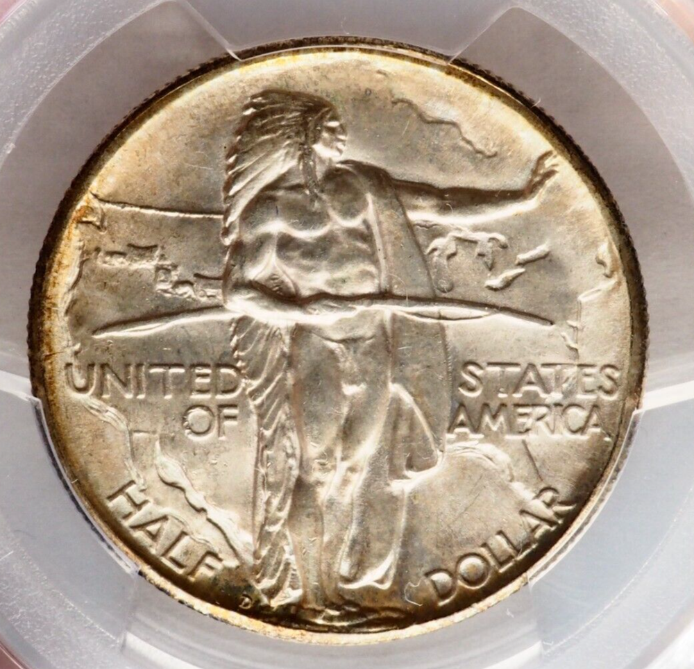 1933-D Oregon Commemorative Half Dollar (50c) PCGS MS66+
