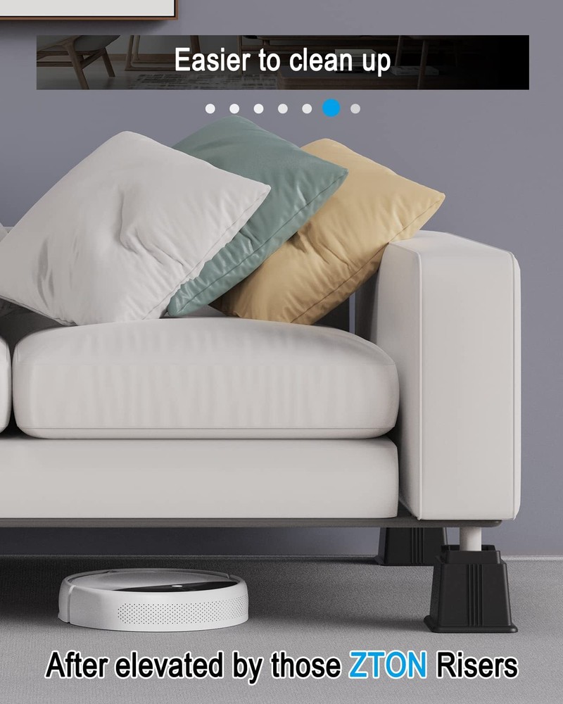 Bed Furniture Risers Elevation in Height 5" Heavy Duty Risers for Both Posts ...