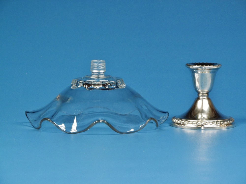 Lovely Serving piece Compotes With Weighted Sterling Silver Bases. 6" Height