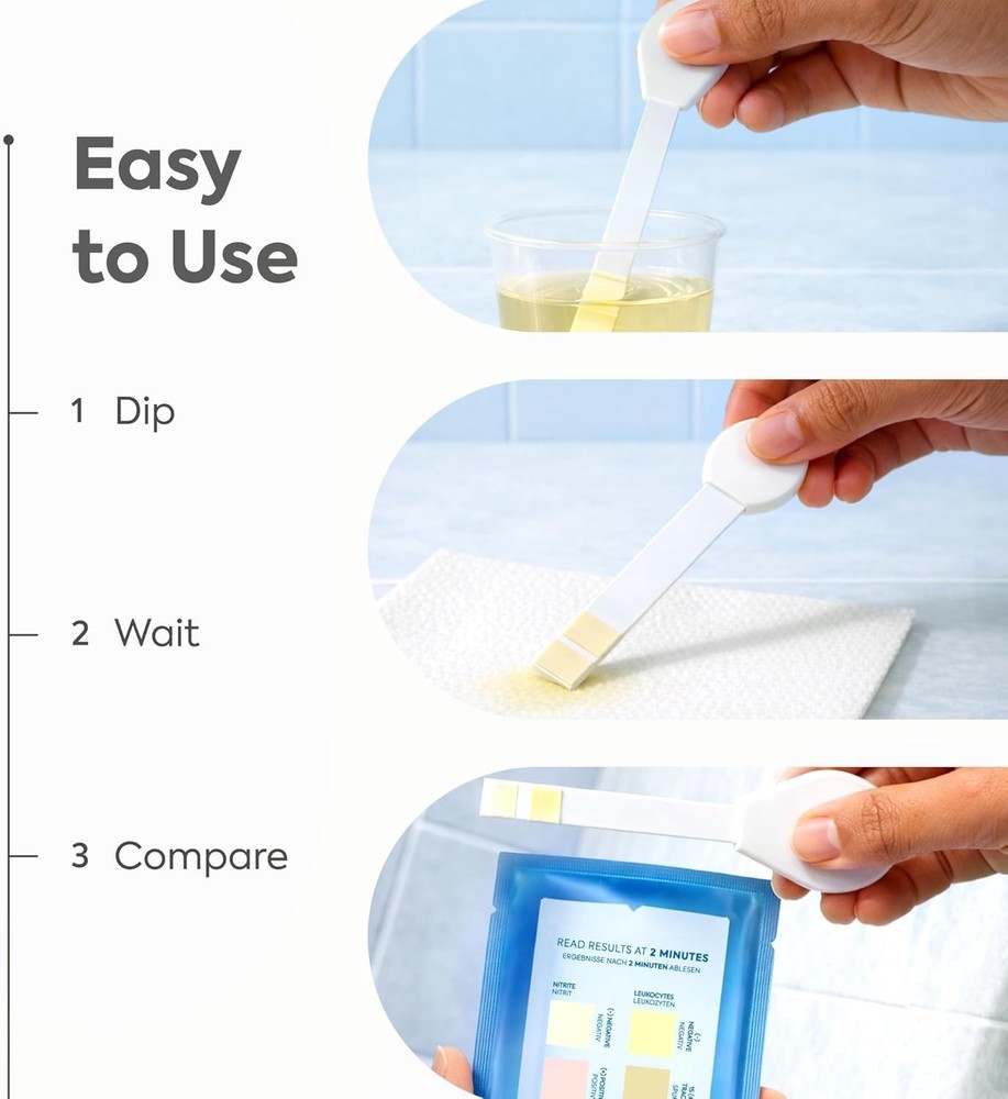 Early Detection UTI Strips - Quick & Reliable Results at Home, 3 Pack