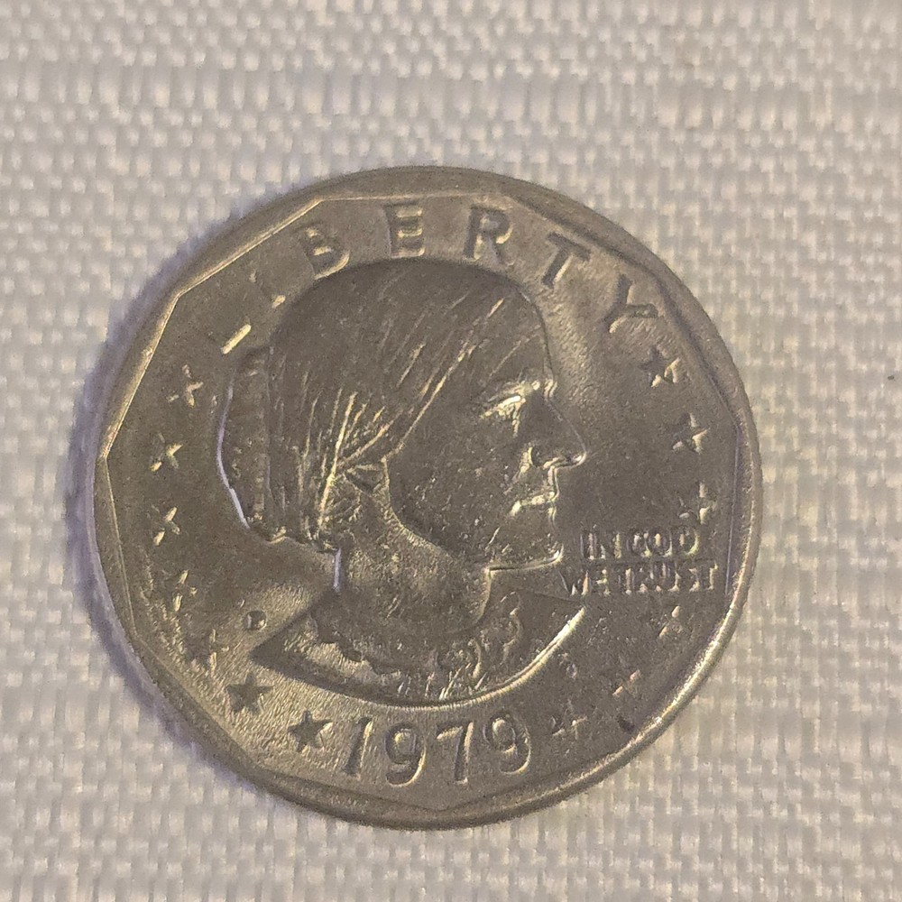 1979 D Susan B Anthony Dollar RARE Error Filled D Dot FG Error & E Pluribus Dot