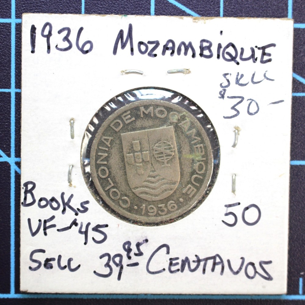 1936 Mozambique 50 Centavos