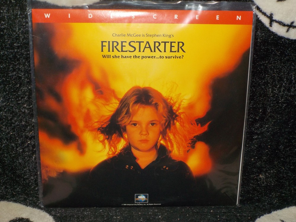 Firestarter Widescreen Laserdisc LD Drew Barrymore Stephen King Free Ship $50
