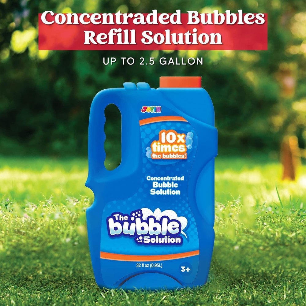 32 OZ Concentrated Bubble Solution for Bubble Machines Up to 2.5 Gallons, Con...