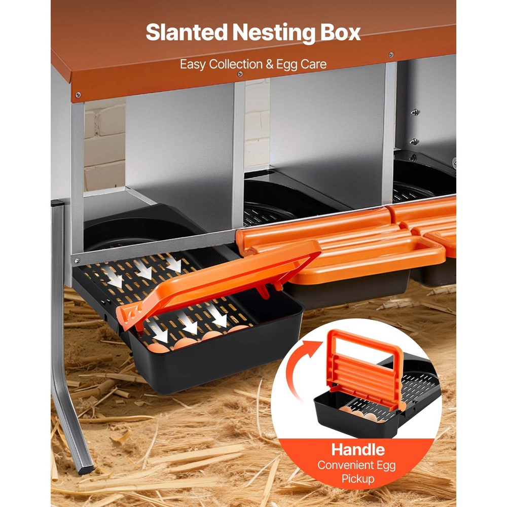 Uimoso Chicken Nesting Boxes with 4 Compartments for Egg Laying