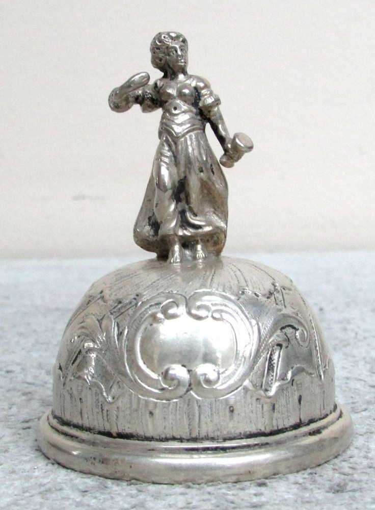 ORIGINAL 19th CENTURY GERMAN SILVER DINNER BELL
