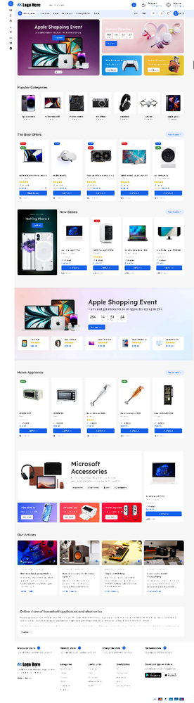 Mega Electronics eCommerce Website Design with Free 5GB VPS Web Hosting