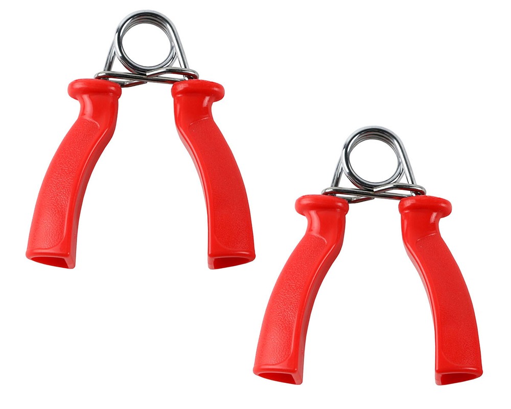 Fixed Resistance Hand Grip, Medium, Red, Pair