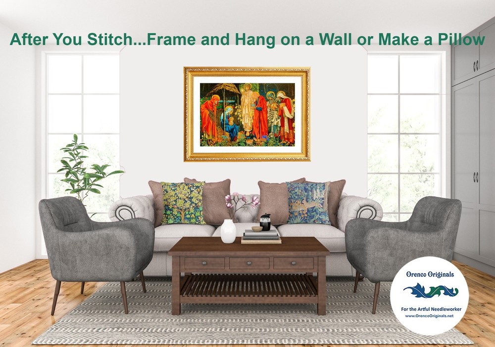 William Morris Strawberry Thief Counted Cross Stitch Chart Pattern