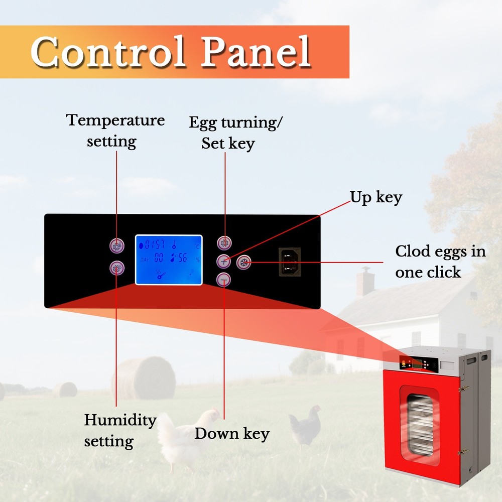 400 Eggs Incubator Automatic Incubator for Hatching Eggs Automatic Egg Turning