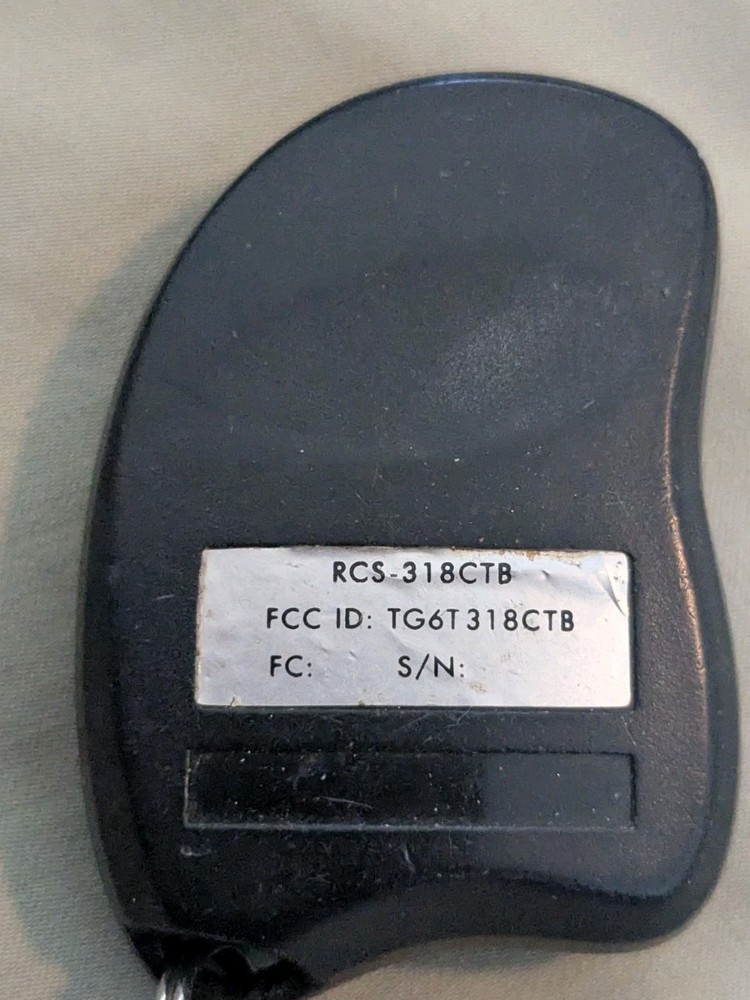 RCS 318CTB Remote Control | Fits DoorKing MicroClick & Linear 318MHz | 2-Button