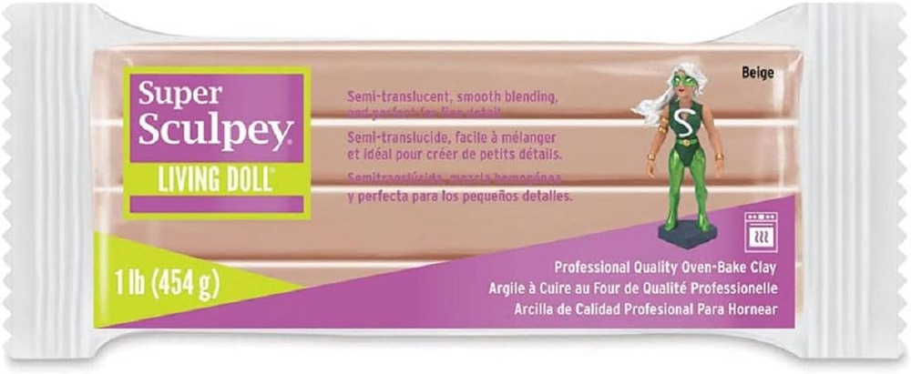 Super Living Doll Clay, 1-Pound, Beige