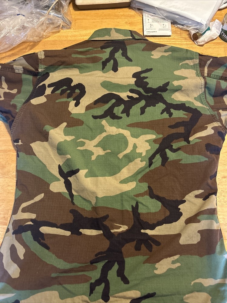 Woodland Camo Coat Hot Weather Medium Regular Combat Pattern With Patch’s H4
