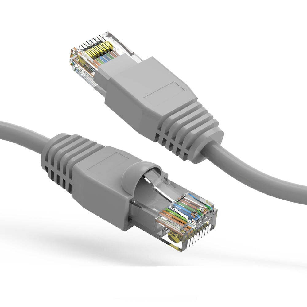 10Ft CAT6A UTP Ethernet Network Booted Cable Gray
