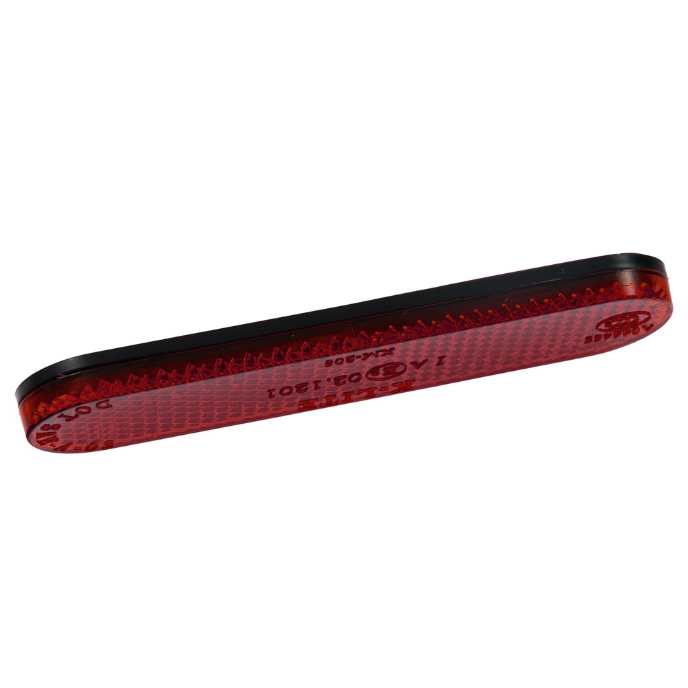 Reflector Classic Red 24mm x 96mm Self Adhesive Rounded Reflector