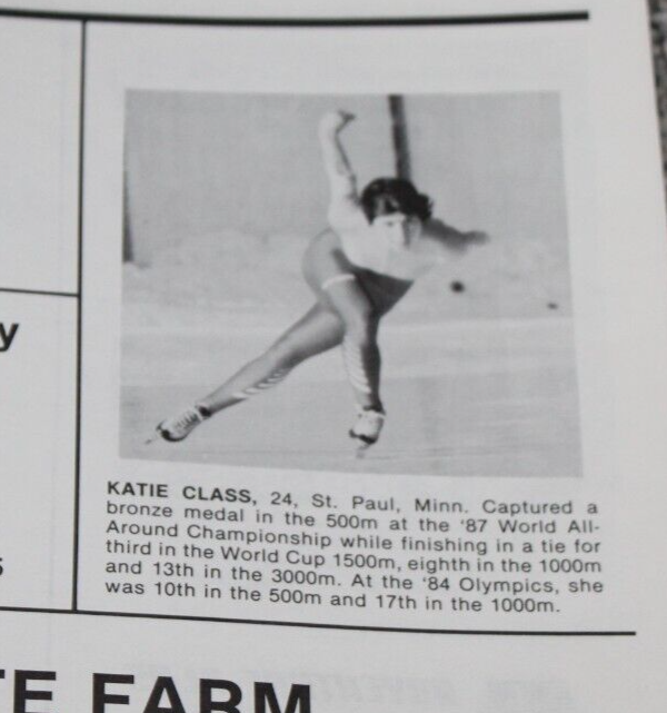 1987 WORLD CUP SPEED SKATING HIGH ALTITUDE PROGRAM, Butte, MT, B.Blair, D Jansen