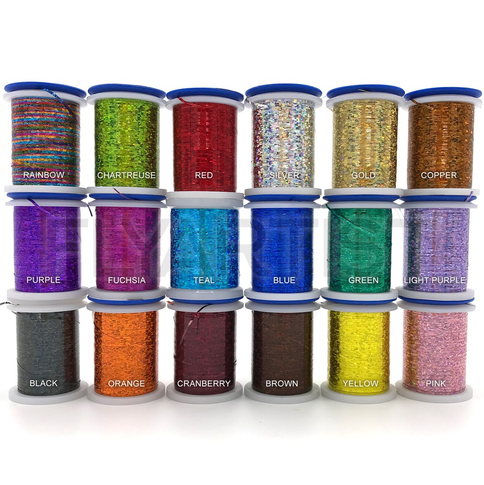 VEEVUS HOLOGRAPHIC TINSEL - Fly Tying Jig & Craft Material - Small Medium Large