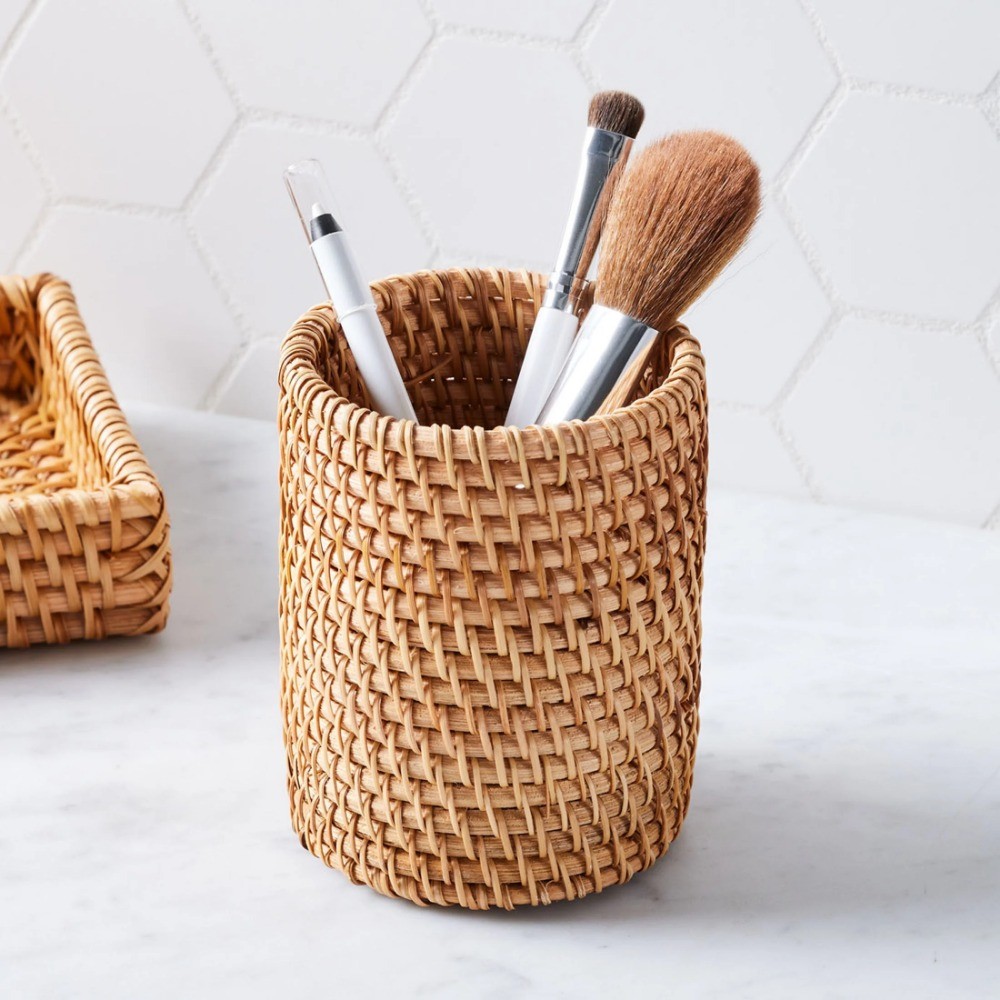 Natural Rattan Toothbrush Holder