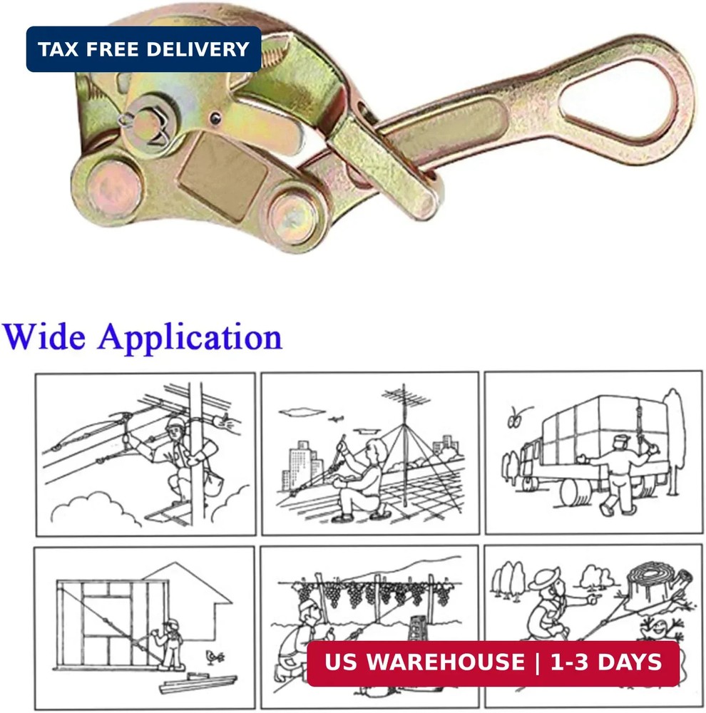 Wogoboo Cable Grip Wire Gripper Steel Cable Puller Tool for Wire Rope,Pulling 22