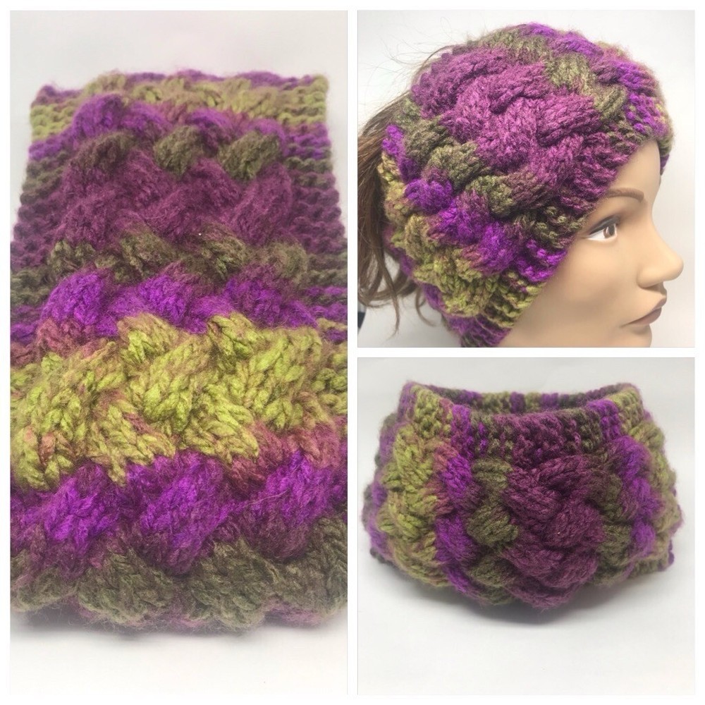Handmade Winter Cable Knit Headband Ear Warmer Headwarmer