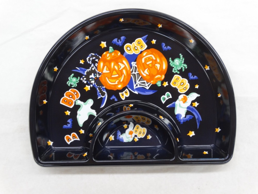 Halloween 15" Plastic Chip & Dip Platter