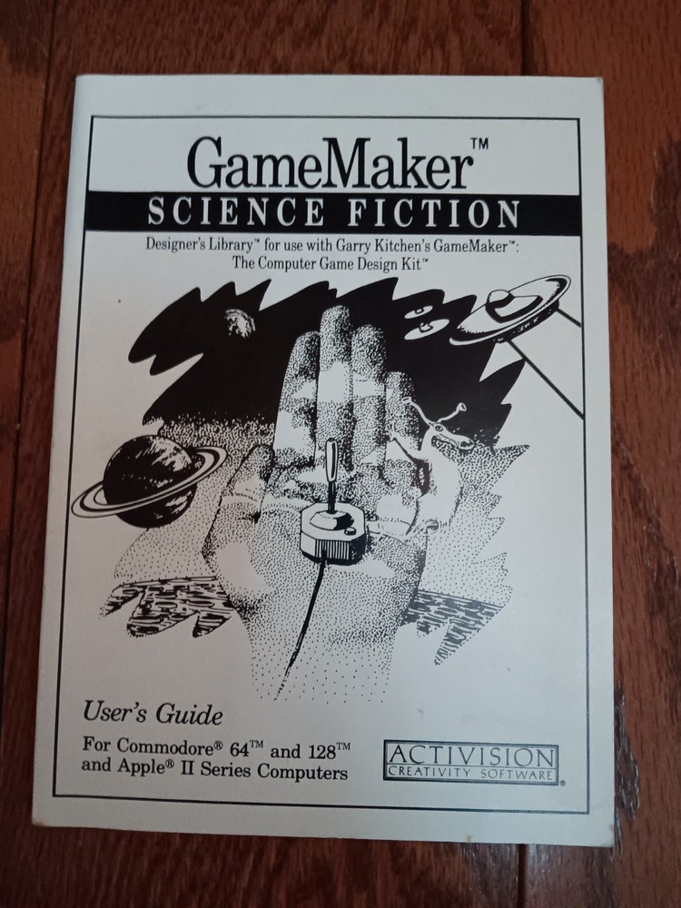 Commodore 64 Garry Kitchens Game Maker & Science Fiction NO BOX Tested/Works