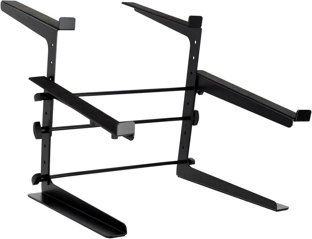Rock2D2 Adjustable Dual Shelf DJ Controller Midi Keyboard Laptop Stand