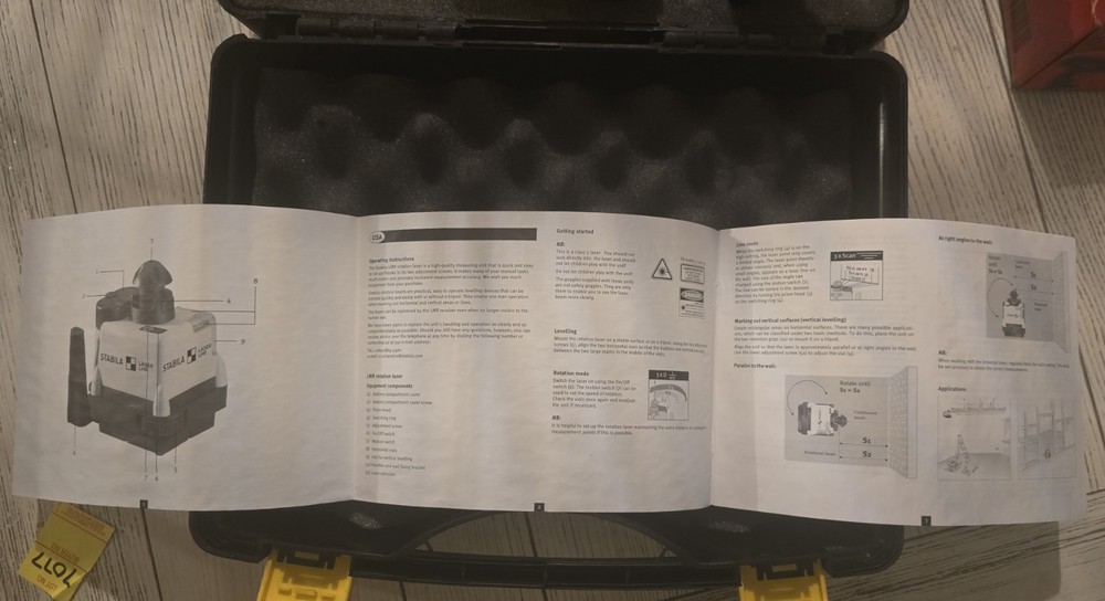 WORKING Stabila LMR Self-Leveling Interior Exterior Rotary Laser Kit