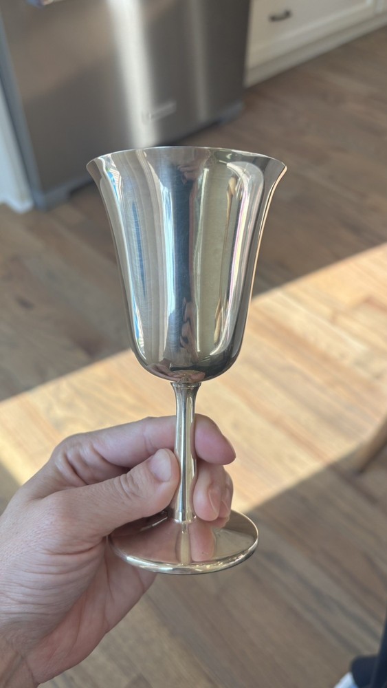 CRESCENT SILVER MFG Silverplate Wine Goblet, two cups