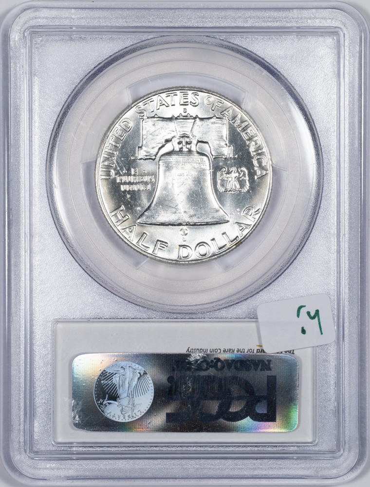 1962-D PCGS MS64FBL Benjamin Franklin Silver Half Dollar Uncirculated BU+