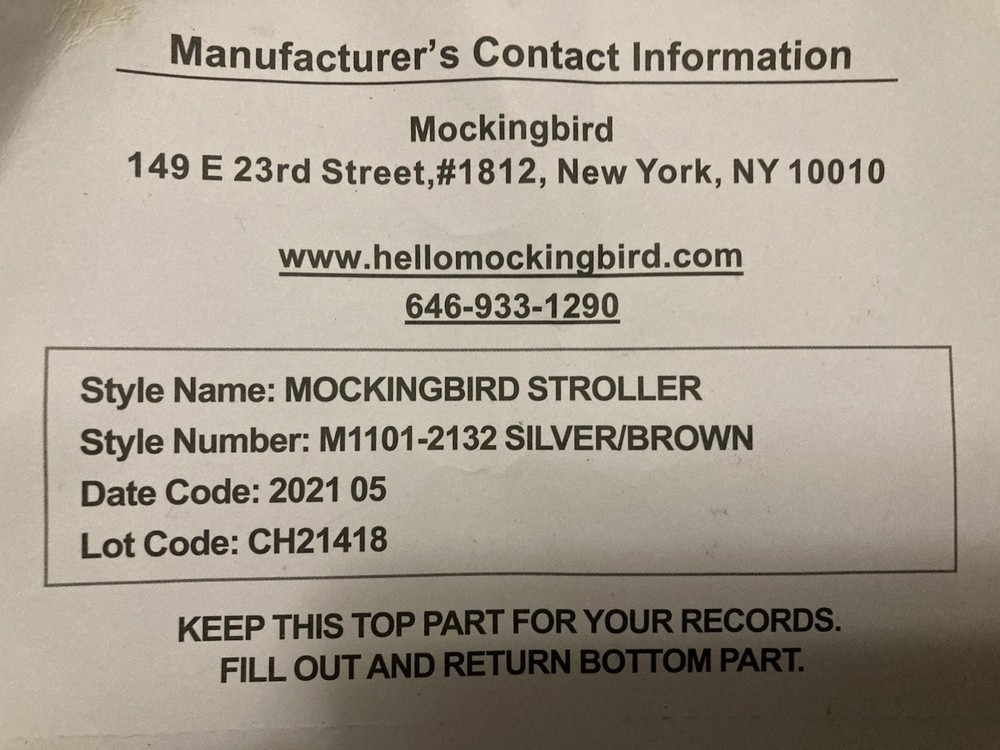 Preowned Mockingbird Stroller 2.0 Plus Extra Accessories - Pickup Only