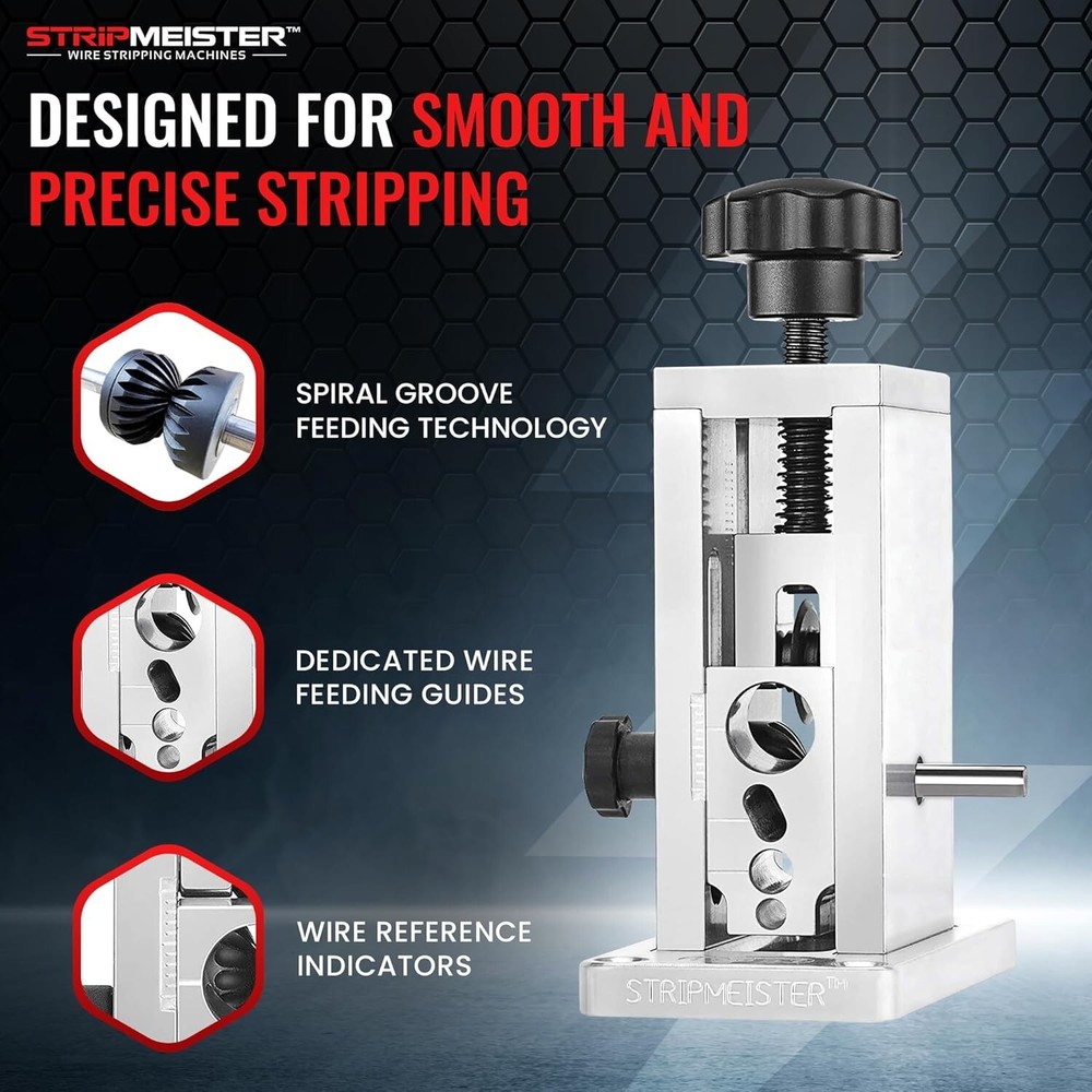 Lightweight Drill-Powered Wire Stripper for All Wire Sizes - Compact & Reliable