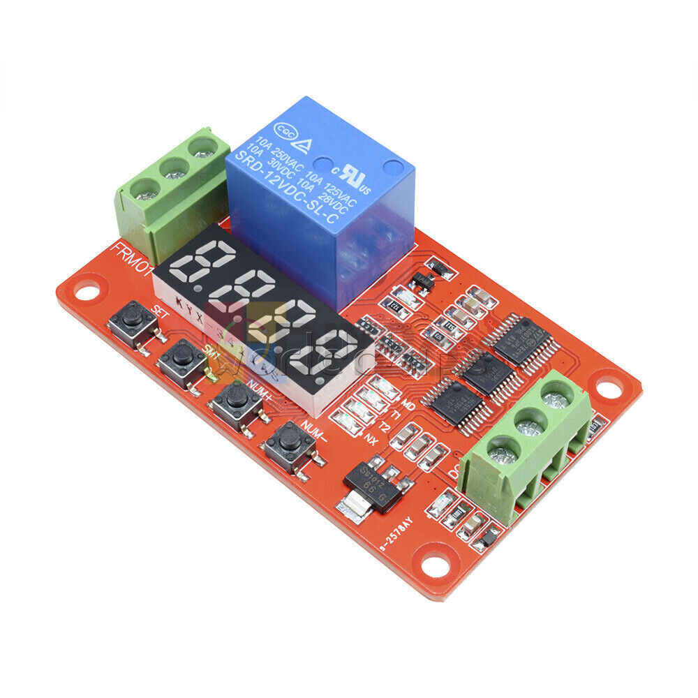 DC 12V PLC Relay Multifunction Self-lock Cycle Timer Module Delay Time Switch N