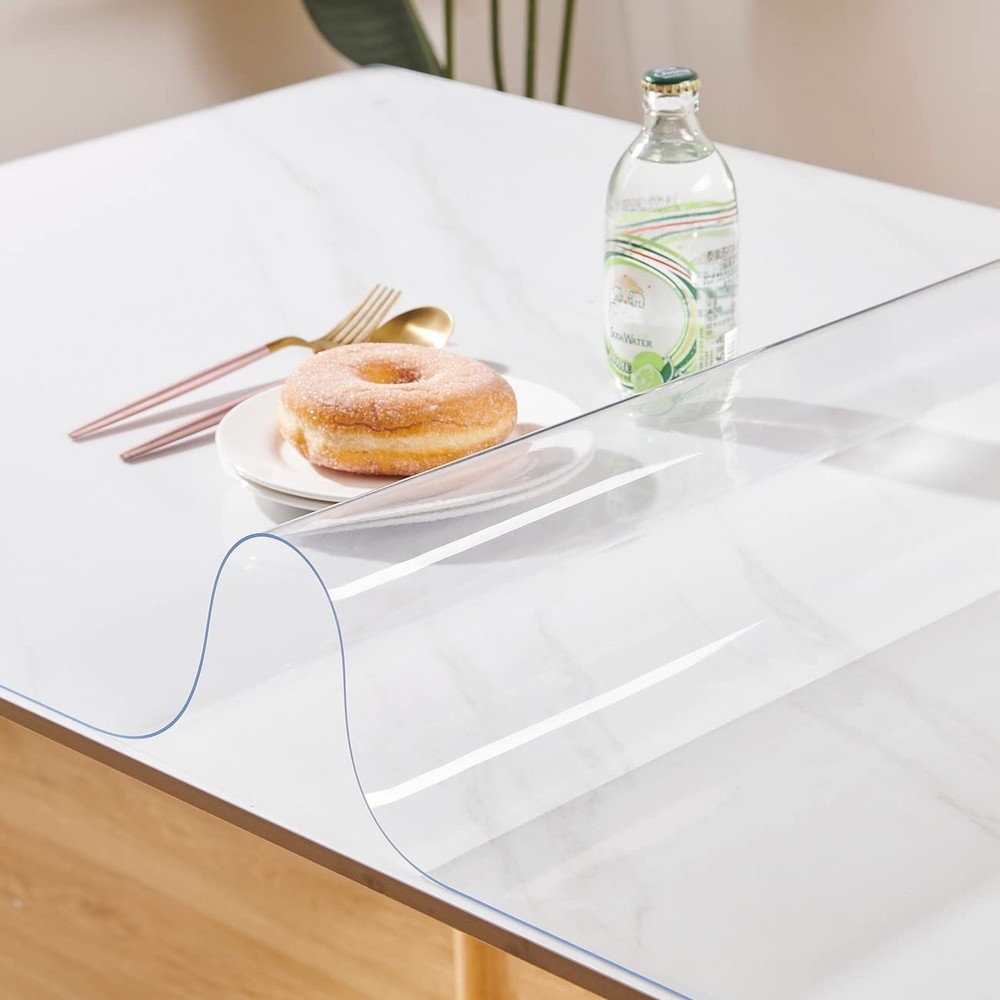 Leffora Clear Table Cover Protector 14 x 14" x 67" (Rectangular), 1.5mm