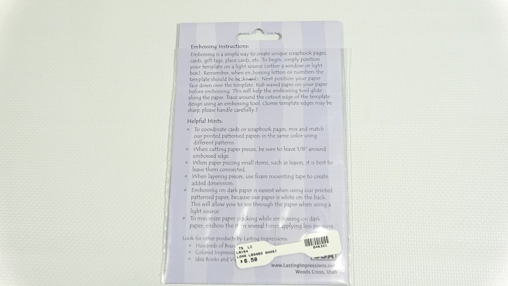 Lasting Impressions Embossing Template Long Legged Ghost L9154 - 2003