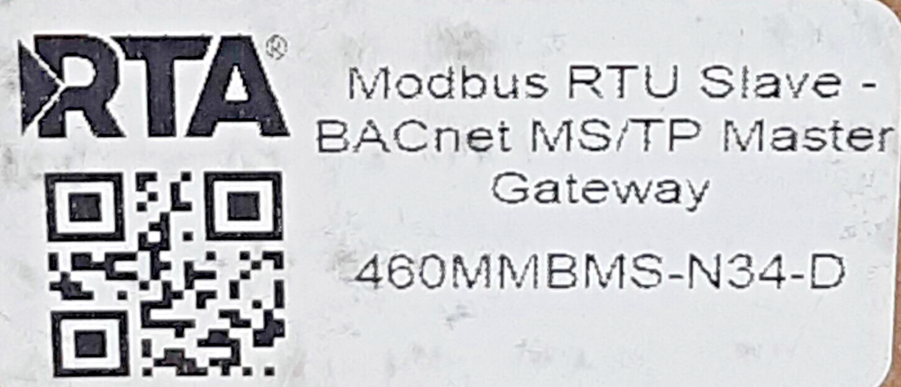RTA 460MMBMS-N34 Protocol Gateway