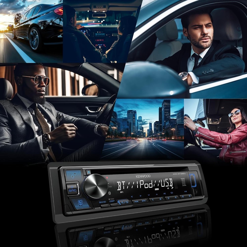 KENWOOD CD Car Stereo Single Din Bluetooth