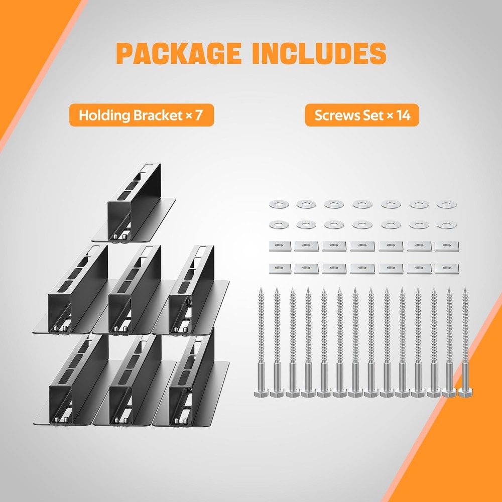 Overhead Garage Storage Racks for Bins, Ceiling 6 Bin, Black