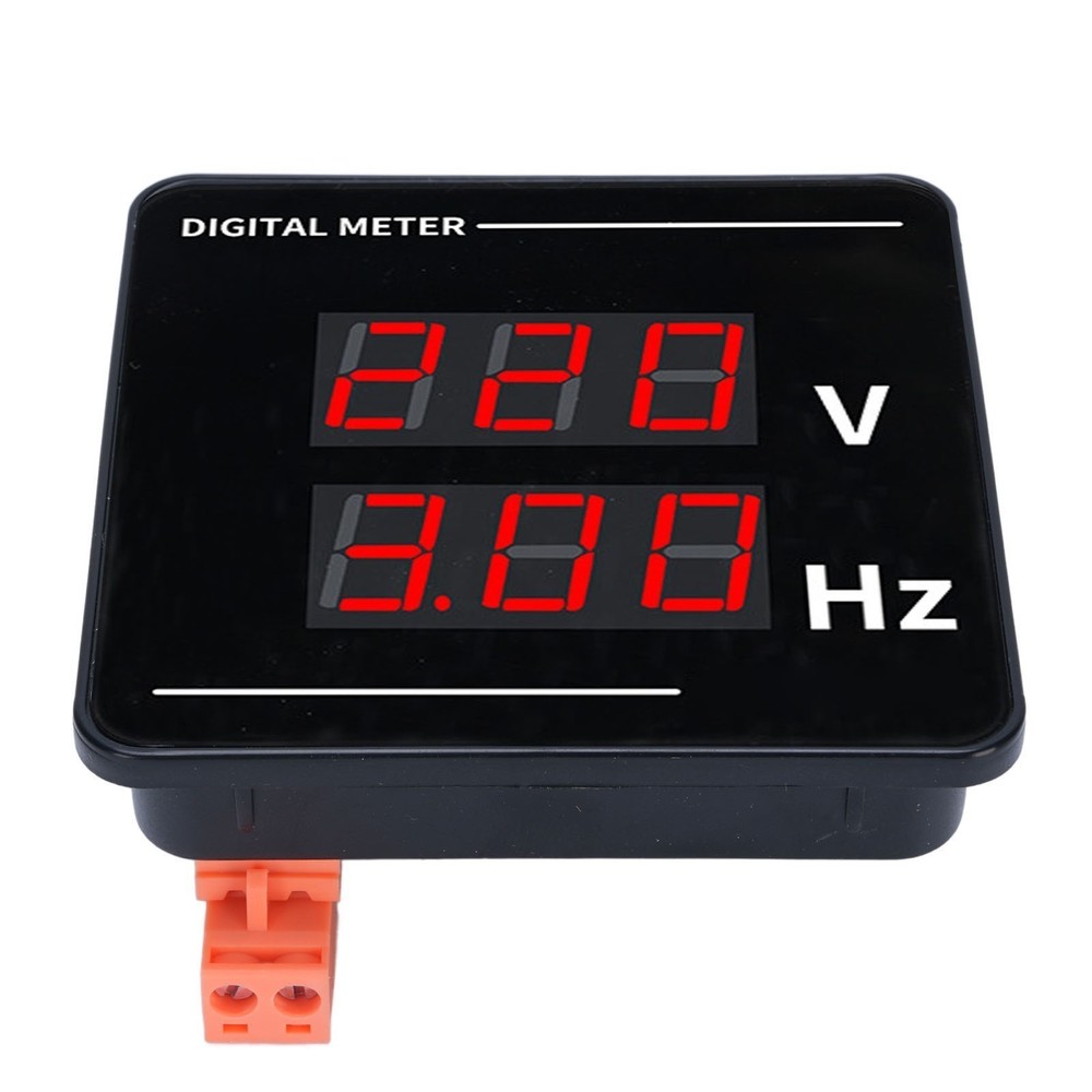 Digital AC Voltmeter Frequency Meter Tester Gauge Panel Mounting LED Display