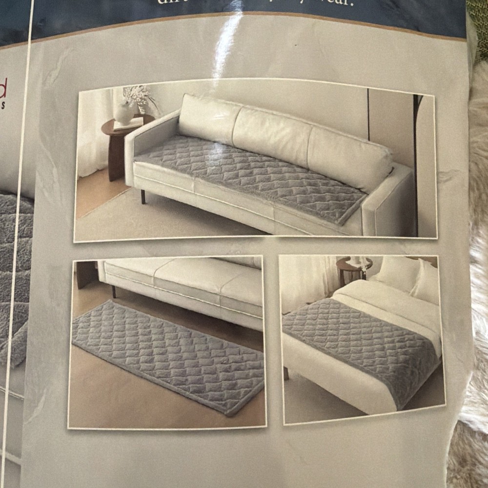 Tan Protect Sofa Overlay Waterproof Backing & Non-Slip Bottom Machine Washable