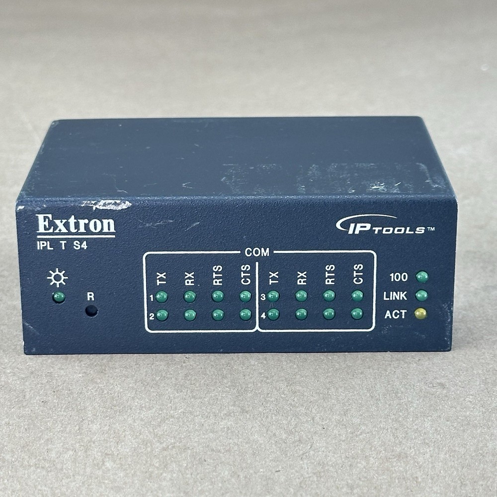 Extron IPL T S4 IP Link Ethernet Control Processor – 4× Serial Ports – Used