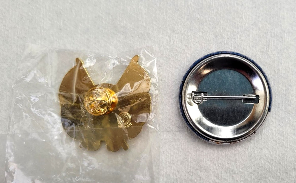 Amalgamated Transit Union 1179 Pin & Button US Canada Flag ~ Heroes Work Here