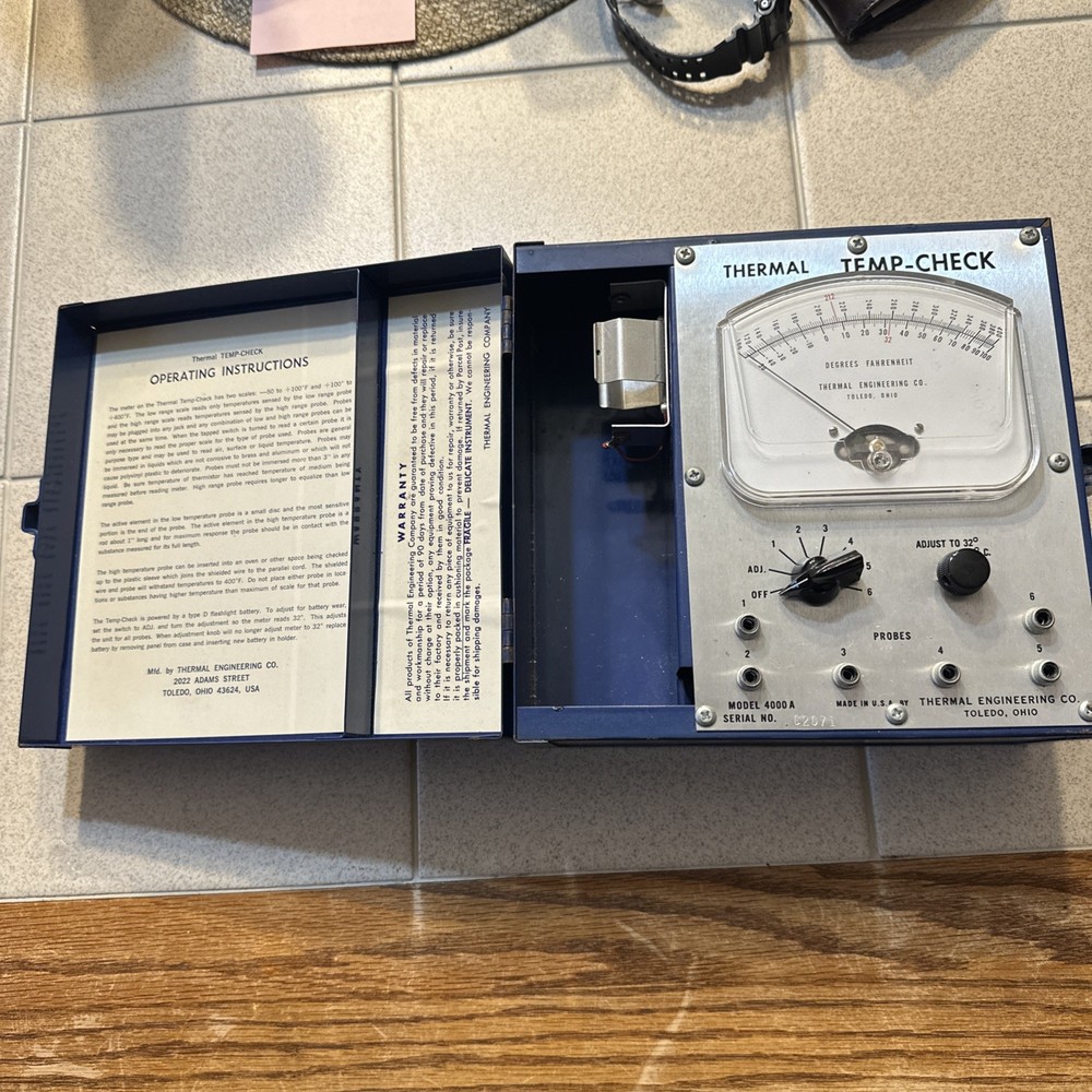 VINTAGE THERMAL ENGINEERING / THERMAL TEMP CHECK Model 4000A