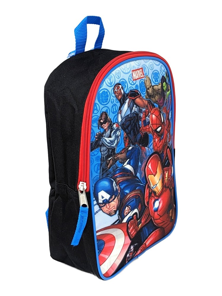 Marvel Avengers Backpack Iron Man Captain America Black Blue