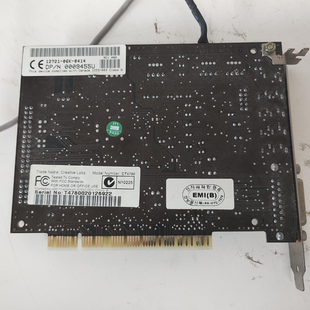 Creative Sound Blaster Live! Multi-Function Audio Expansion Card Black Untested