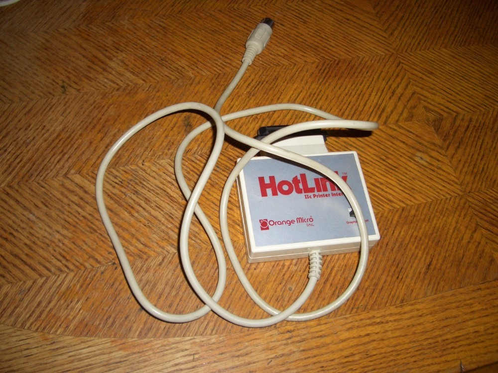 APPLE IIC: "HOTLINK" PARALLEL PRINTER INTERFACE $40.00 PLUS $12.00 SHIPPING