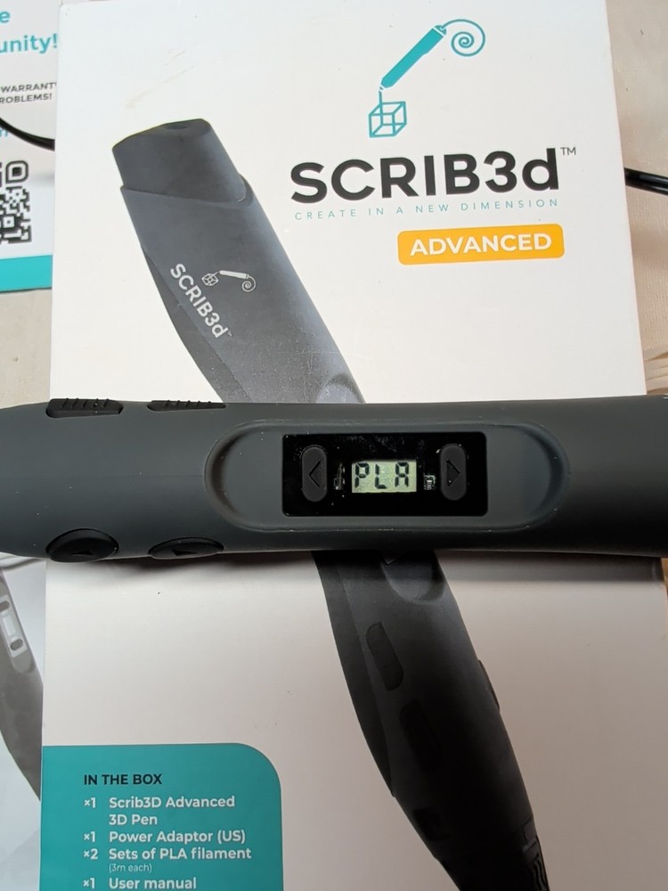SCRIB3D Advanced 3D Printing Pen w/ PLA Filament Tested Working
