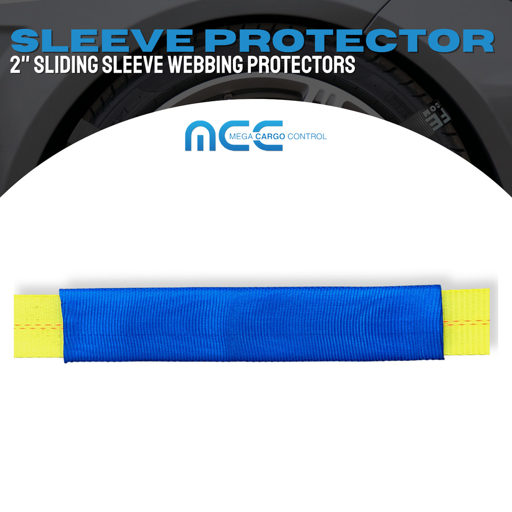 10 Pack 24" Sliding Sleeve Webbing Web Protector for 2" Ratchet Tie Down Strap