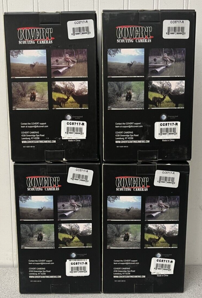 4 pack of Covert Cameras Code Black 20 LTE CC5717