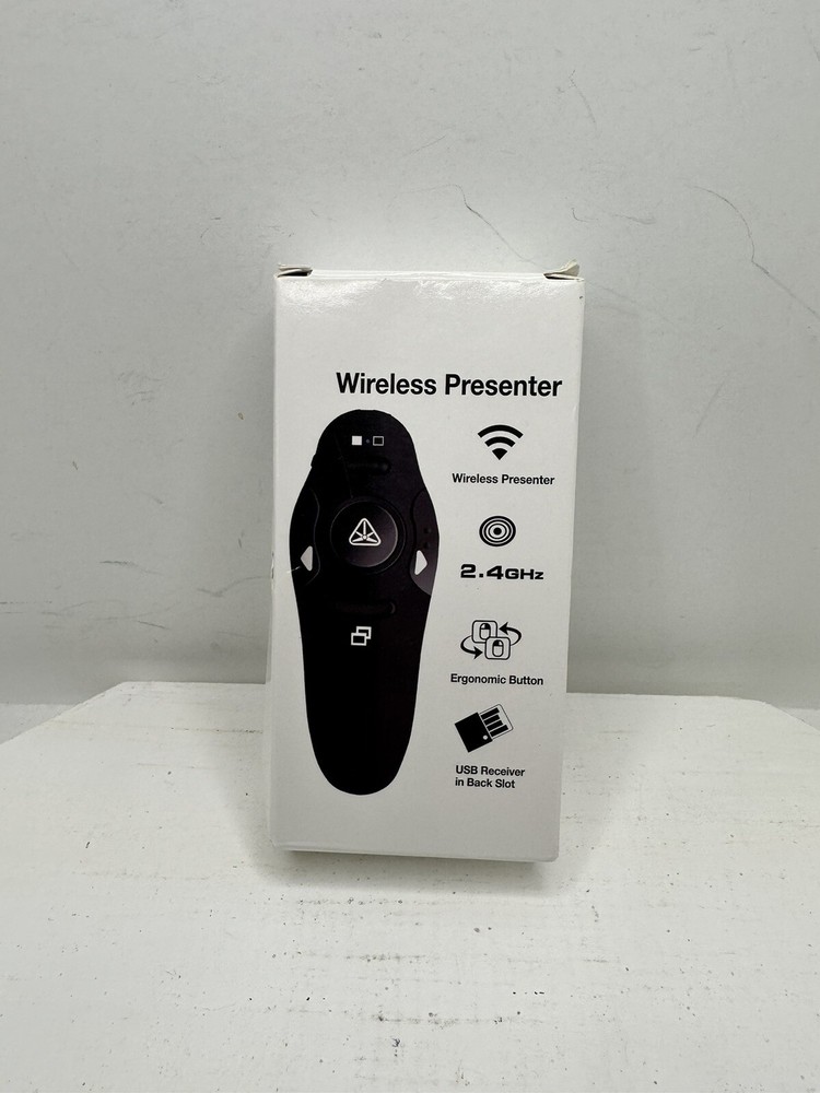 Wireless Presenter Model D100, 2.4 GHz With Laser Pointer 39’ FT Range